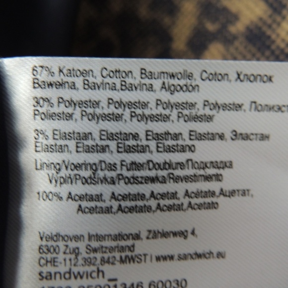 NWOT Golden Khaki Leopard Print Blazer S - Picture 7 of 7